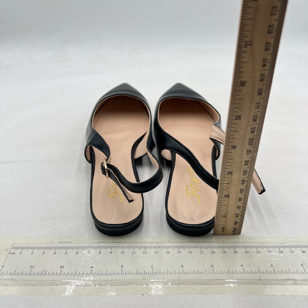 Chic Black Slingback Flats - Picture 5 of 8